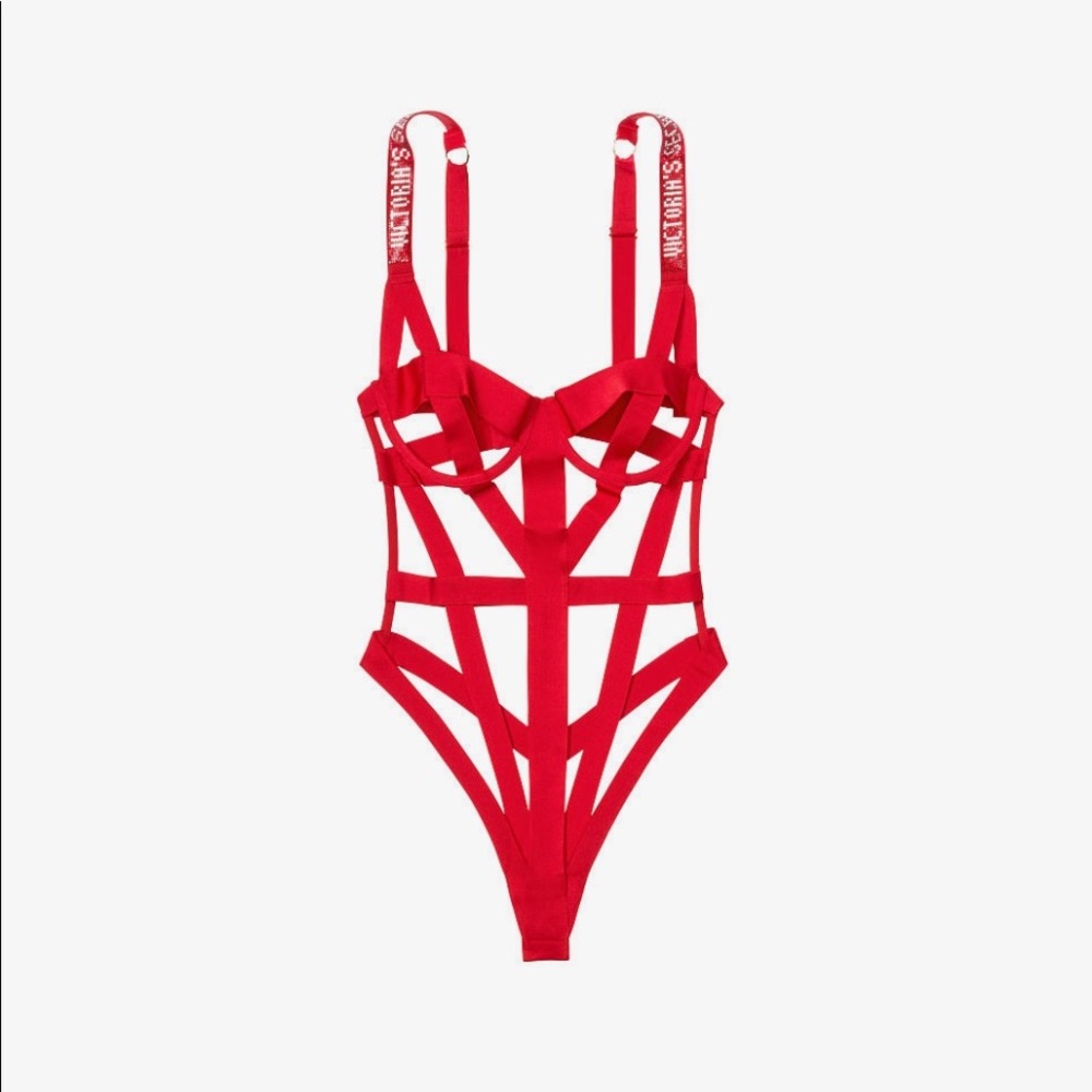 NWT Victoria’s Secret Bondage Teddy Red XL